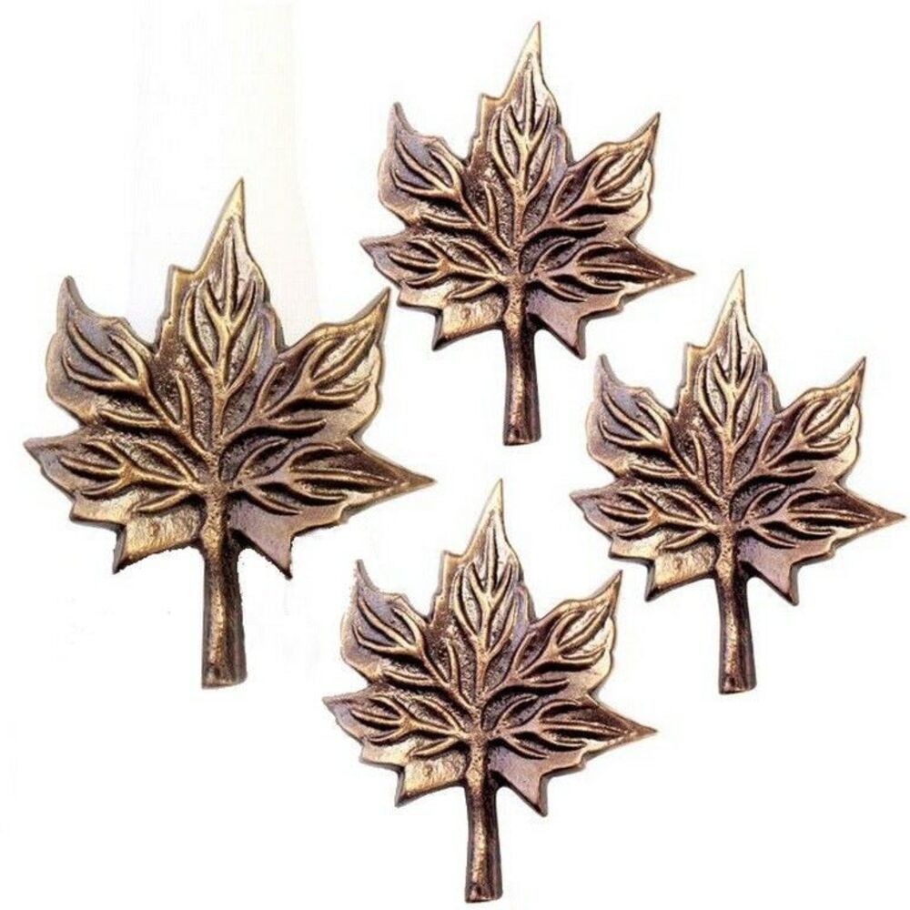 Thanksgiving Napkin Rings Fall Foliage Leaf in Copper Leaves Autumn Set of 4
